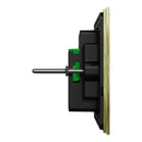 Clipsal Grid Plate and Cover, Clipsal Solis T Series, 4 Gang, Horizontal Brass Ebony Aluminium/ White Ceramic/ Living Brass- 1044TUA-LB, 1044TUA-EA, 1044TUA-WC