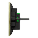 Clipsal Grid Plate and Cover, Clipsal Solis T Series, 4 Gang, Horizontal Brass Ebony Aluminium/ White Ceramic/ Living Brass- 1044TUA-LB, 1044TUA-EA, 1044TUA-WC