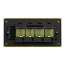 Clipsal Grid Plate and Cover, Clipsal Solis T Series, 4 Gang, Horizontal Brass Ebony Aluminium/ White Ceramic/ Living Brass- 1044TUA-LB, 1044TUA-EA, 1044TUA-WC