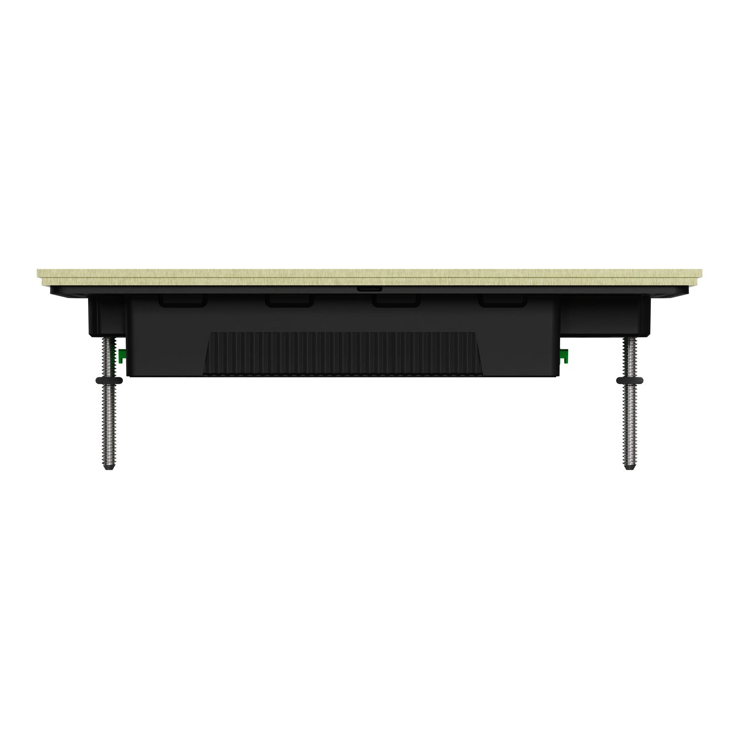 Clipsal Grid Plate and Cover, Clipsal Solis T Series, 4 Gang, Horizontal Brass Ebony Aluminium/ White Ceramic/ Living Brass- 1044TUA-LB, 1044TUA-EA, 1044TUA-WC