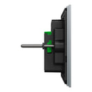 Clipsal Grid Plate and Cover, Clipsal Solis T Series, 4 Gang, Horizontal Platinum- 1044TUA-PT