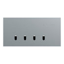 Clipsal Grid Plate and Cover, Clipsal Solis T Series, 4 Gang, Horizontal Platinum- 1044TUA-PT