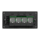 Clipsal Grid Plate and Cover, Clipsal Solis T Series, 4 Gang, Horizontal Brass Ebony Aluminium/ White Ceramic/ Living Brass- 1044TUA-LB, 1044TUA-EA, 1044TUA-WC