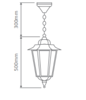 Domus GT-485 Turin Large Pendant Beige/ Black/ Burgundy/ Green/ White 240V IP43 - 15500, 15501, 15502, 15503, 15505