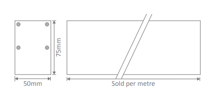 Domus Max-50 Surface Mounted Opal LED Linear Batten and Profile 3000K 4000K Aluminium 17.3W 240V IP20 - Max-50 Domus Lighting