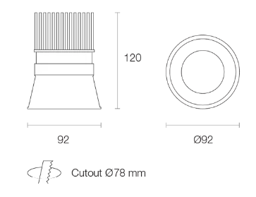 Trend MINILED XDR10 LED Downlights 3000K 4000K White / Black / Silver 10W 180-265V IP65 - XDR103, XDR104- Trend Lighting