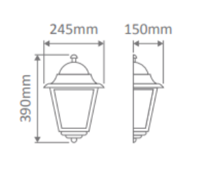 Domus PARIS HALF WALL BRACKET E27 Accessories Beige / Burgundy / Black / Green / White - 15176, 15177, 15178, 15179, 15181 - Domus Lighting