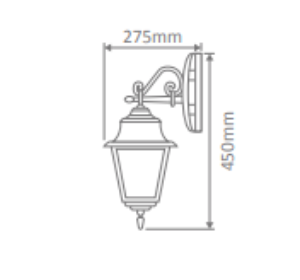 Domus PARIS WALL BRACKET DOWN S-ARM B22 Accessories Beige / Burgundy / Black / Green / White - 15122, 15123, 15124, 15125, 15127 - Domus Lighting