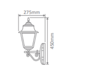 Domus PARIS WALL BRACKET UP S-ARM B22 Accessories Beige / Burgundy / Black / Green / White - 15116, 15117, 15118, 15119, 15121 - Domus Lighting