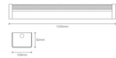 Domus Park-120 Diff 1200mm w/ Body LED Linear Batten Tri - 15/30W 240V IP20 - 66053, 66054, 66055