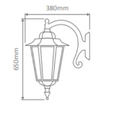 Domus TURIN-LARGE WALL BRACKET C-ARM DOWN Exterior Wall Lights Beige / Black / Burgundy / Green / White - 16138, 16139, 16140, 16141, 16142 - Domus Lighting