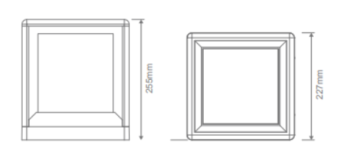 Domus CUBED SHAPED PILLAR MOUNT LED Weatherproof Black / White IP65 - 10993, 10994 - Domus Lighting