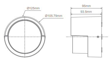 Livi-5 Round 5W 240V IP65 Down Exterior Wall Light Multiple Colours Available