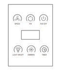 Domus CFA-WC1 DC Wall Controller To Suit Ceiling Fans 240V - 60110 - Domus Lighting