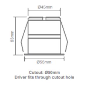 Domus Pico-7 Mini Round Dimmable LED Downlight Kit Tri - Black 7W 240V IP54 - 21581, 21666 - Domus Lighting