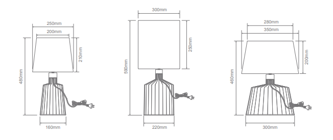 Domus Ashley-TL Cage Table Lamp Black 240V IP20 - 22512, 22513, 22514 - Domus Lighting