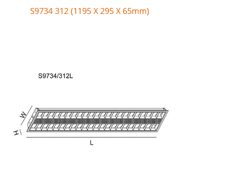 SAL L-Line MKII S9734 LED Panels and Troffers 4000K White 240V - S9734/312L/CW - SAL Lighting