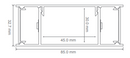 Domus LUMALINE-2-300 Up or Down LED Interior Wall Light Tri - Satin White 240V IP20 - 23587, 23588, 25389- Domus Lighting