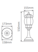 Domus VIENNA PILLAR MOUNT LED Weatherproof Beige / Black / Burgundy / Green / White - 15896, 15897, 15898, 15899, 15901 - Domus Lighting