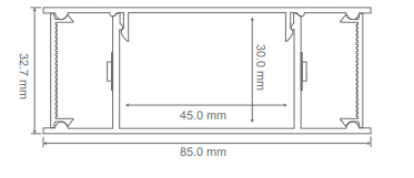 Domus LUMALINE-2-600 Up and Down LED Interior Wall Light Tri - Anodized Aluminium 240V IP20 - 23600, 23602, 23604 -Domus Lighting