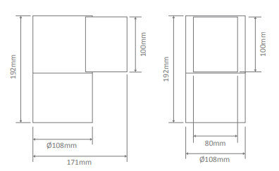 Piper-1 Wall Round 240V 20W LED IP65 E27 PAR30 Exterior Wall Light White