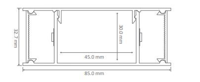 Domus LUMALINE-2-600 Up or Down LED Interior Wall Light Tri - Satin White 23W 240V IP20 - 23620, 23622, 23624