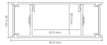 Domus LUMALINE-2-900 Up or Down LED Interior Wall Light Tri - Anodized Aluminium 34.5W 240V IP20 - 23650, 23652, 23654