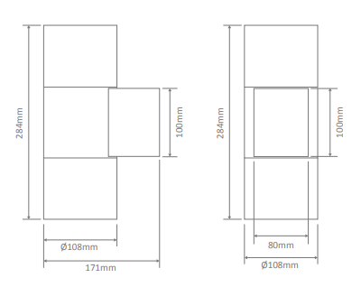 Domus Piper-2 Round Exterior Wall Lights 3000K 5000K Dark Grey 240V IP65 - 49214, 49215, 49217 - Domus Lighting