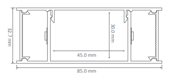 Domus LUMALINE-2-900 Up or Down LED Interior Wall Light Tri - Satin White 34.5W 240V IP20 - 23670, 23672, 23674
