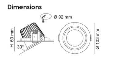 SAL ECOSTAR S9046TC LED Downlights Tri - White / Satin Nickel 9W 240V - S9046TC - SAL Lighting 