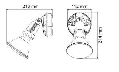 SAL STARLIGHT SPK1000TC LED Flood Light Tri- Black 12W 240V IP65 - SPK1000TC/BK