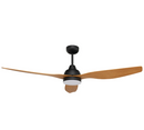 Brilliant Smart WiFi 52in. with Light Ceiling Fan Tri - White-White / Black-Black / Charcoal-Maple / White-Whitewash 18W 240V - 20918- Brilliant Lighting