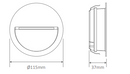 Domus Zac-4 Round REC Garden Step and Up Lights 3000K 5000K White 4W 12V IP65 - 19776, 19777 -Domus Lighting