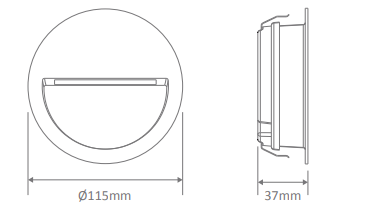 Domus Zac-4 Round REC Garden Step and Up Lights 3000K 5000K White 4W 12V IP65 - 19776, 19777 -Domus Lighting