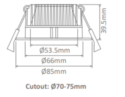 Domus Deco-8 Round Dimmable LED Downlight Kit Tri - White 8W 240V IP44 - 20410, 21585 - Domus Lighting