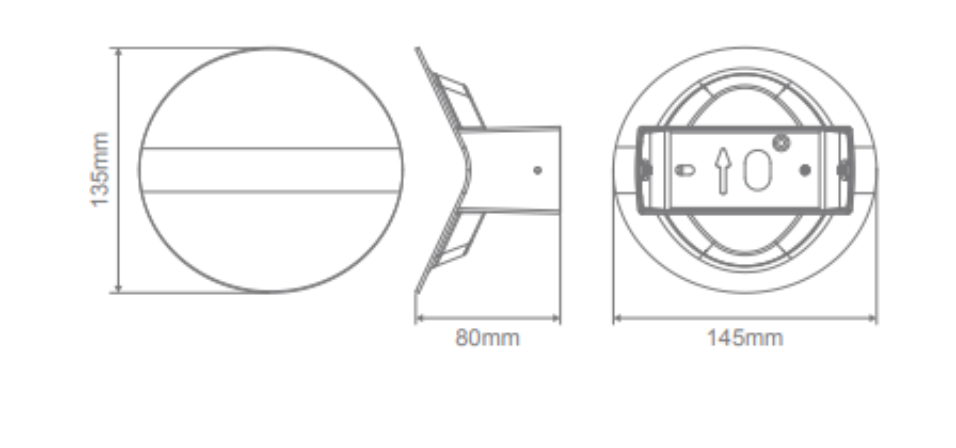 Domus Deen - 8 Up/Down Interior Wall Light Trio - Black / White 8W 240V IP20 - 22679, 22680