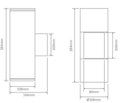 Domus Piper-2 Square Exterior Wall Lights 3000K 5000K White 20W 240V IP65 - 49238, 49239, 49241 - Domus Lighting