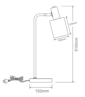 Domus MARISOL-DL Marble Satin Brass Table Lamp Black 240V IP20 - 22522 - Domus Lighting