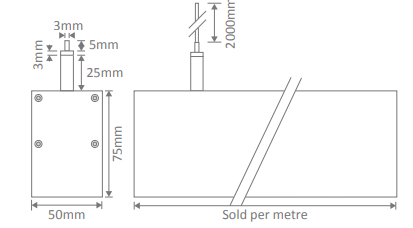 Domus MAX-50 Down Interior Pendant Profile 3000K 4000K Aluminium 17.3W 240V IP20 -Max-50- Domus Lighting