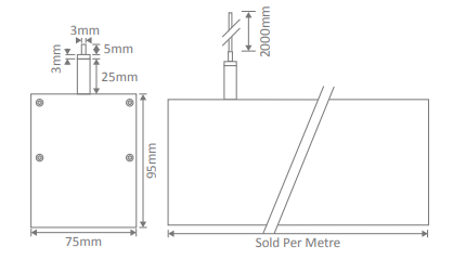 Domus Max-75mm Down Opal Suspension LED Interior Pendant 3000K 4000K Aluminium 17.3W 240V IP20 - Max-75 - Domus Lighting