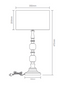 Domus SANDRA-TL Table Lamp Antique Brass / Satin Chrome 240V IP20 - 22545, 22546 - Domus Lighting