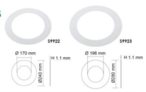 SAL Reducer Ring S9922 S9923 Success LED Downlights 240mm / 280mm - S9922, S9923 - SAL Lighting