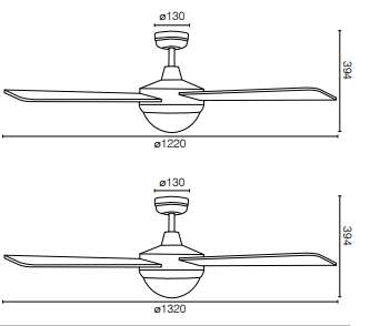 Brilliant TEMPO-R with Light and Remote Ceiling Fan White 240V - 100012/05R - Brilliant Lighting