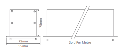 Domus Max-75mm Recessed Opal LED Linear Batten and Profile 3000K 4000K White 17.3W 240V IP20 - Max-75 - Domus Lighting