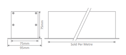 Domus Max-75mm Surface Mounted Opal LED Linear Batten and Profile 3000K 4000K White 17.3W 240V IP20 - Max-75 - Domus Lighting