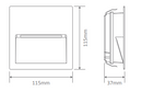 Domus Zac-4 Square Recessed Garden Step and Up Lights 3000K 5000K White 4W 240V IP65 - 19741, 19742 - Domus Lighting