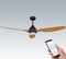 Brilliant Smart WiFi 52in. with Light Ceiling Fan Tri - White-White / Black-Black / Charcoal-Maple / White-Whitewash 18W 240V - 20918- Brilliant Lighting