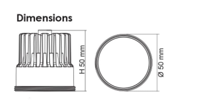 SAL UNIFIT S9011HC LED Downlights 3000K Matt Black / Matt White 8W 240V IP20 - S9011HC/WH, S9011HC/BK