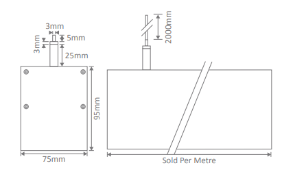 Domus Max-75mm Two Way Interior Pendant 3000K 4000K Aluminum 34.7W 240V IP20 - Max-75 - Domus Lighting