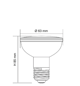 SAL LPAR20 Lamps and Globes 3000K 6000K 7W 240V IP65 - LPAR20WW, LPAR20DL - SAL Lighting